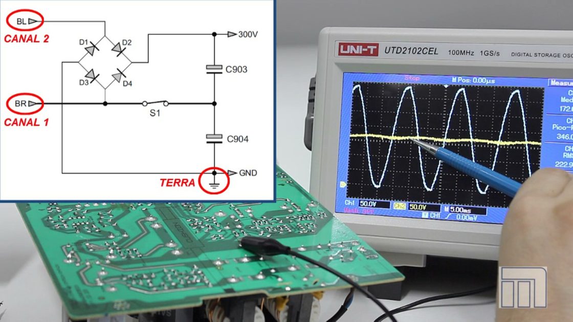Dobrador de tensão com DIAC e TRIAC usado nos mini systems LG